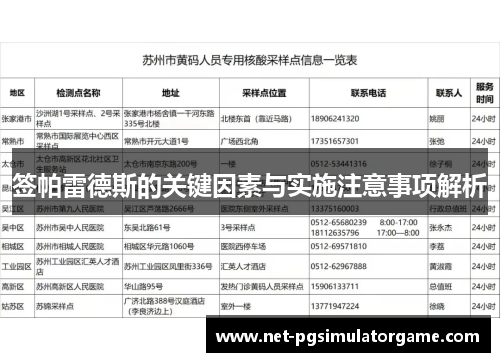 签帕雷德斯的关键因素与实施注意事项解析